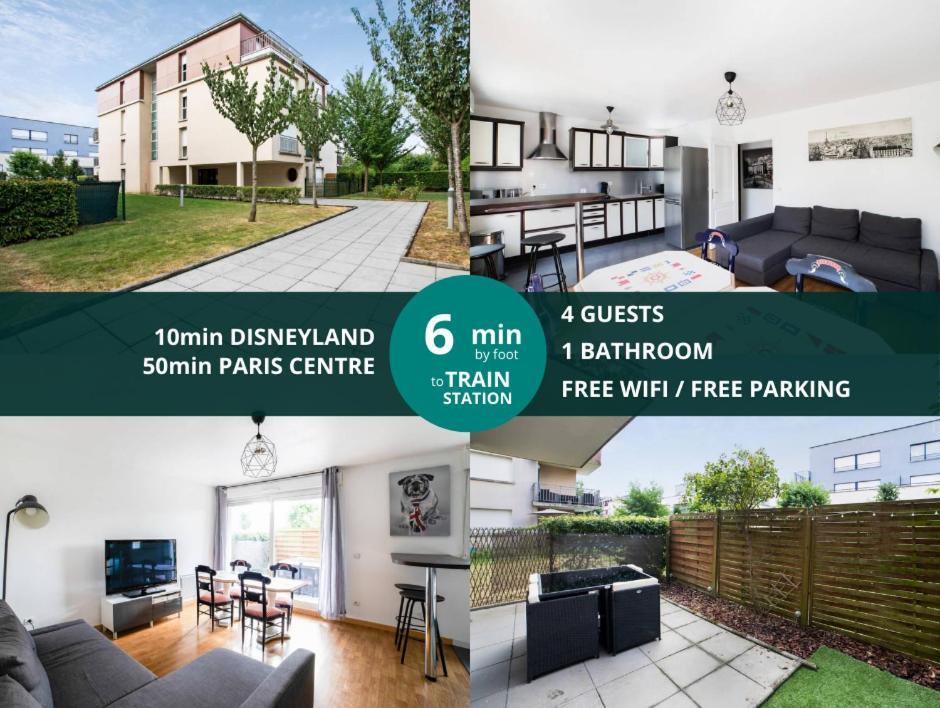 Les Paves De Prague - Appartement Pour 4 A 10 Minutes De Disneyland Paris 몽테브랭 외부 사진